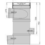 WFF 150, Dimensions in mm, WISY-Regenwasserfilter